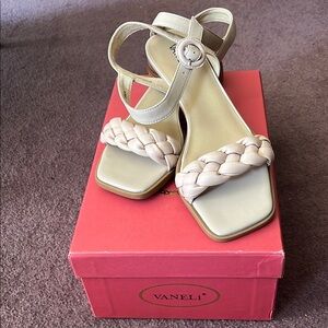 Vaneli Women's Braided Tan Sandals